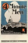 1917 4 Minute Men. A Message from The Government at Washington