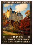 1928 Chemin De Fer De Paris A Orleans. Loches. Les Chateaux De La Loire. Circuits Automobiles