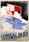 1929 L'Oiseau Bleu Train Pullman. Anvers Bruxelles Paris