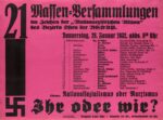 1932 21 Massen-Versammlungen im Zeichen der 'Antimarxistischen Aktion' des Bezirks Osten der NSDAP