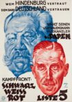 1932 Hindenburg & Papen. Kampfront Schwarz Weis Rot Liste 5