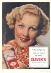 1936 'They delight my taste and respect my throat' Craven 'A'