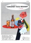 1943 the trend's to Coronet V.S.Q. Brandy ... and soda