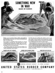 1944 Something New In war Made Of Rubber. United States Rubber Company