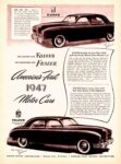 1947 Kaiser and Frazer. America's First 1947 Motor Cars