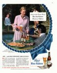 1948 Served at the Private Pool of Miss Joan Fontaine Brentwood, California. Pabst Blue Ribbon