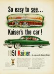 1951 Kaiser De Luxe 4-Door Sedan. So Easy to see... Kaiser's the car!