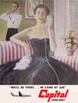 1953 'We'll Be There... He Came By Air' Capital Airlines