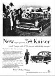 1954 Kaiser Manhattan. Lowell Thomas calls it 'The new car with the big change!'