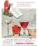 1954 The Christmas gift that says nice things about the good taste of the gives. Heublein’s Cocktails