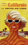 1955 Southern California via United Air Lines