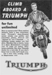 1957 Climb Aboard A Triumph for fun unimited