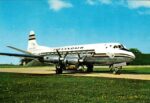 1957 Icelandair Vickers Viscount Postcard TF-ISN
