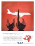 1964 Scandinavian Modern is Mattsson wood carving ... and a world of travel with a tradition. SAS Scandinavian Airlines System