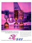 1965 Scandinavian Modern is Kosta glass ... and a different tough in air travel. SAS Scandinavian Airlines System