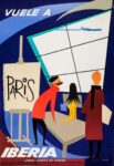 1966 Vuele A Paris. Iberia Lineas Aereas De Espana