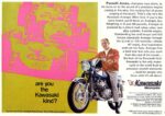 1968 Kawasaki Avenger 350cc, are you the Kawasaki kind. Parnelli Jones, champion race drive is