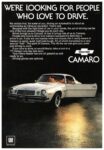 1977 Chevrolet Camaro. We're Looking For People Who Love To Drive
