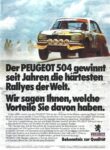1977 Peugeot 504 gewinnt seit Jahren die härtesten Rallyes der Welt