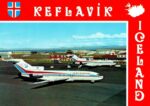 1979 Icelandair Airlines Boeing 727 at Keflavik Iceland Postcard