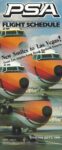 1979 PSA Flight Schedule. New Smiles to Las Vegas!