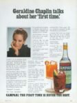 1981 Geraldine Chaplin talks about her 'first time'. Campari