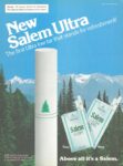1981 New Salem Ultra. The first ultra low tar that stands for refreshment!