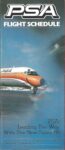 1981 PSA Flight Schedule. Leading The Way With The New Super 80