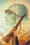 1942 Benito Mussolini wearing a M33 steel helmet