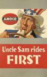 1943 Amoco. Uncle Sam rides First