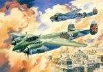 1945 Tupolev Tu-2 flying over Reichstag by Rudenko