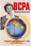 1950 BCPA 'Southen Cross' route. Spans The Pacific