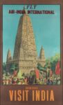 1950 Fly Air-India International. Budh Gaya. Visit India