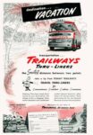 1953 destination... Vacation, transportation... Trailways Thru-Liners