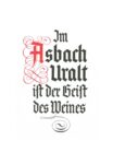 1954 Im Ashach Uralt ist der Geist des Weines