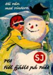1955 bli vän med vintern, res till fjälls på räls. SJ