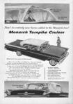 1957 Monarch Turnpike Cruiser. Now! An entirely new Series added to the Monarch line!