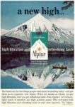 1959 a new high... high filtration and refreshing taste. Alpine