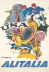 1960 USA. Alitalia