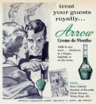 1961 treat your guests royally... Arrow Creme de Menthe