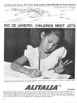 1962 Rio De Janeiro. Children Meet Jets. Alitalia Airlines