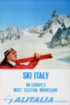 1962 Ski Italy On Europe's Most Exciting Mountains. Alitalia Airlines