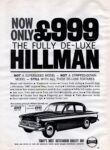 1963 Hillman Minx DeLuxe. Not A Superseded Model - Not A Stripped-Down Model - Still With All These De-Luxe Features