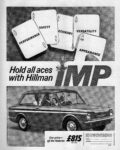 1964 Hillman Imp. Hold all aces with Hillman Imp