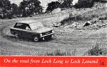 1965 Hillman Imp. On the road from Loch Long to Loch Lomond