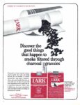 1966 Discover the good things that happen to smoke filtered through charcoal granules. Lark
