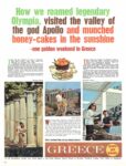 1966 How we roamed legendary Olympia, visited the valley of the god Apollo and munched honey-cakes in the sunshine - one golden weekend in Greece