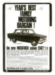 1966 Moskvitch saloon. Year's Best Family Motoring Bargain!