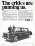 1966 Renault 8. The critics are panning us