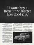 1967 Renault 10. 'I won't buy a Renault no matter how good it is.'